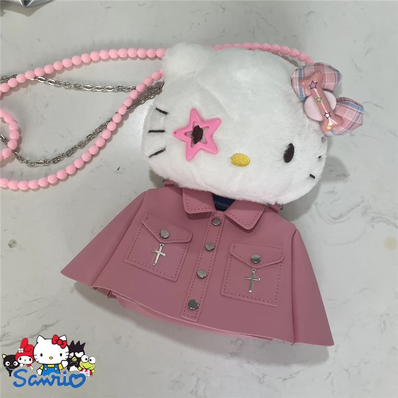 

Sanrio Collection New Original Handmade Kawaii Hello Kitty One Shoulder Cross Shoulder Kt Cat Doll Girl Cute Cross Straddle Bag