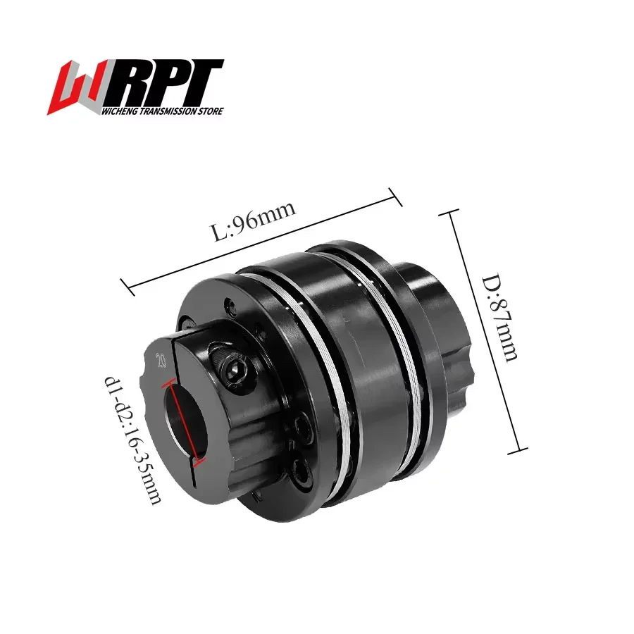 

CLTBGC Step Double Diaphragm Coupling 45# Steel High Torque Flange Coupling CLTBGC-87X96