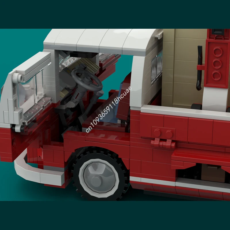 1431 個 MOC 1960 年代コンビピックアップクリエイターエキスパートモデルビルディングブロック子供のおもちゃレンガクリエイティブクラフト建築クリスマスギフト