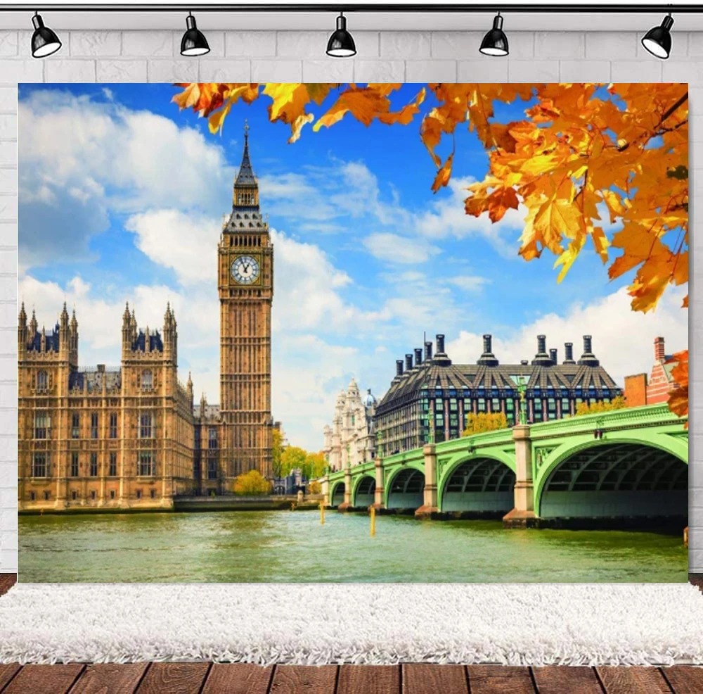 Photography Backdrop Bell Tower Tourist Attraction Historic Building Theme Big Ben Poster Background Portrait Shooting Banner