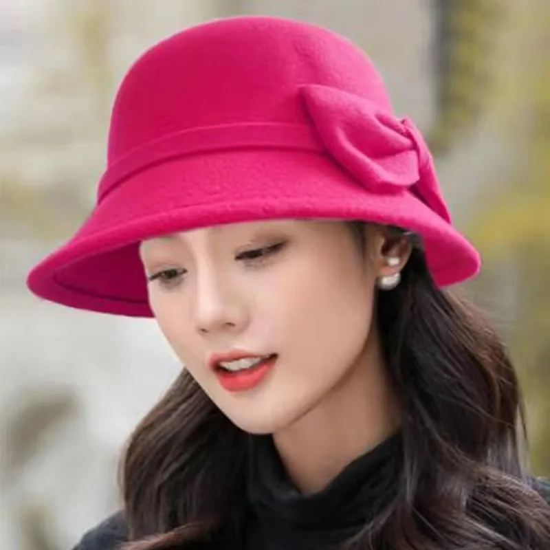 

Ladies Solid Color Casual Bucket Hats Women's Autumn And Winter Korean Version Basin Hats Versatile Fashion