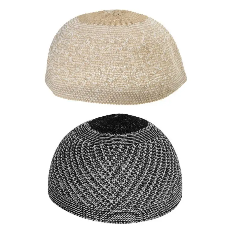 39BD Namaz مسلمون قبعة صلاة رجالية مطرزة أغطية رأس إسلامية قبعة صغيرة إسلامية قبعة كوفي إسلامية تقليدية