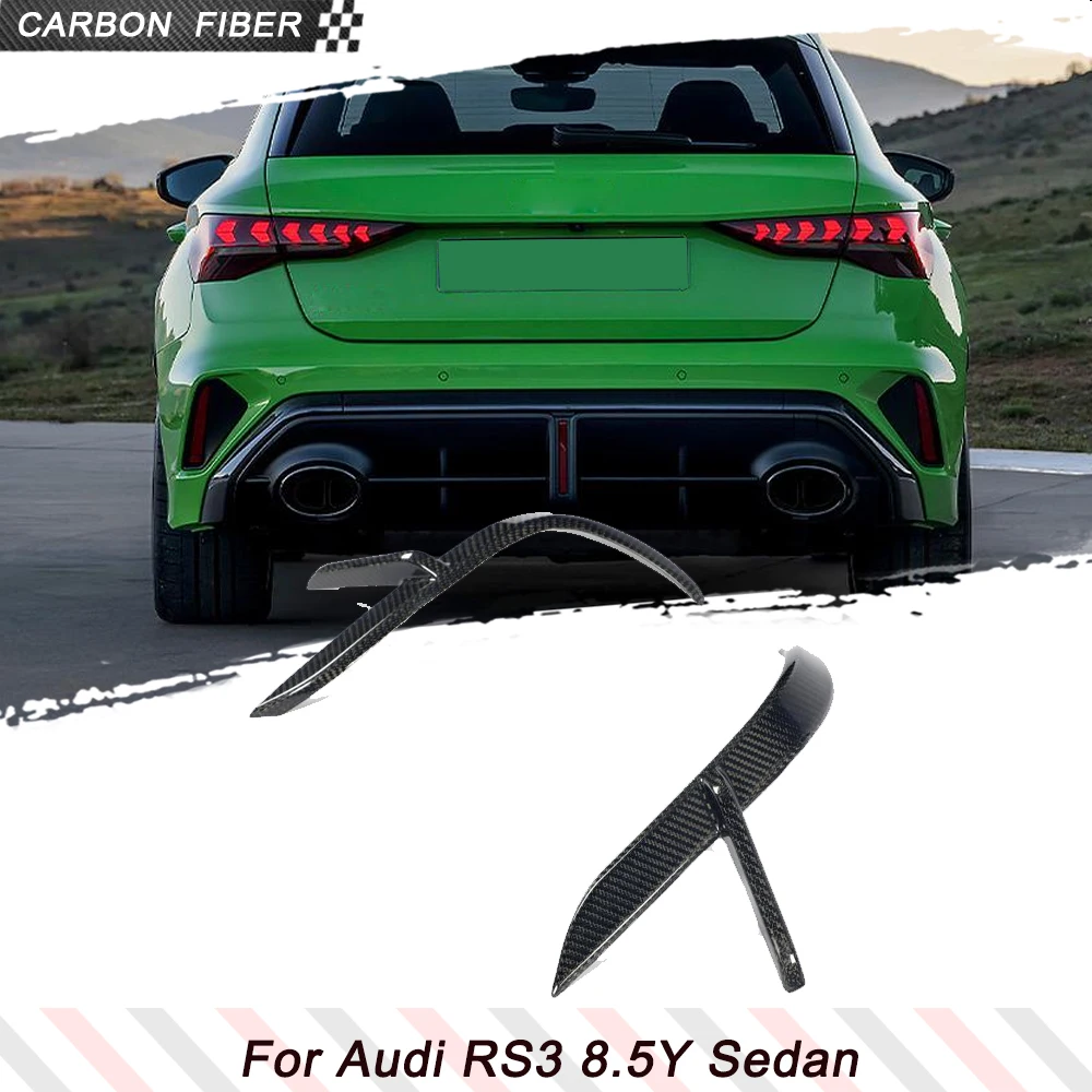 Alerones Traseros de Fibra de Carbono para Audi RS3 8.5Y Sedán 2025 2026, Rejillas de Ventilación, Divisores Traseros, Kits de Carrocería de Carreras