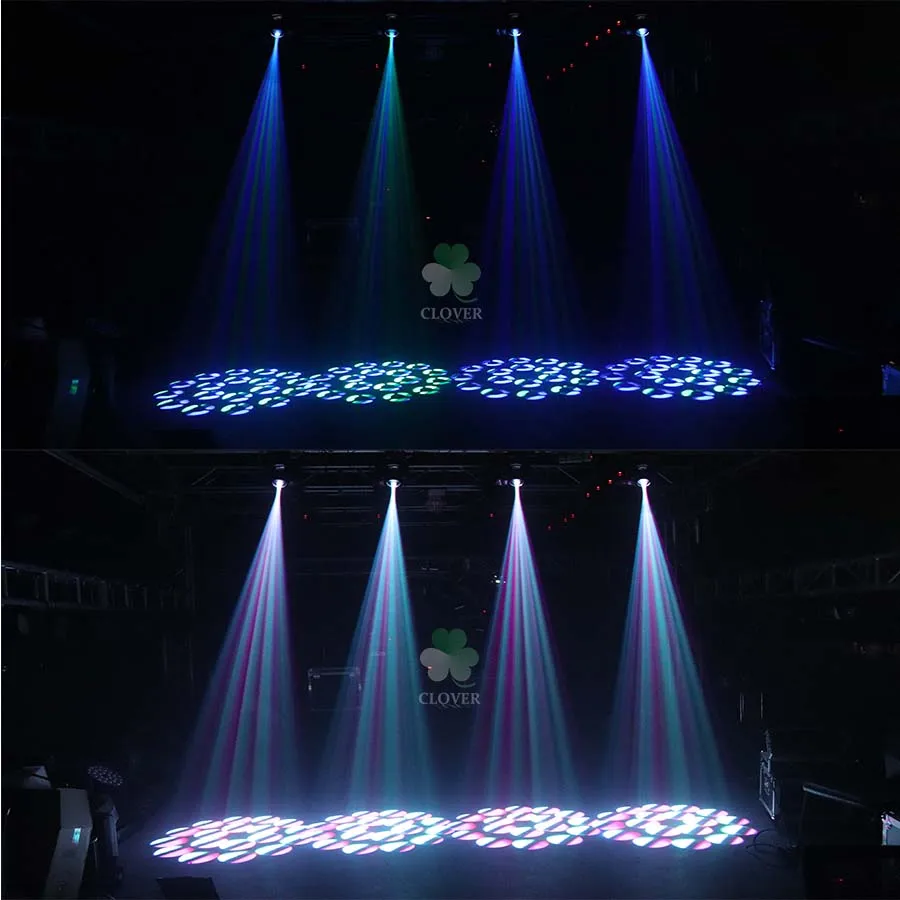 Imagem -06 - Movendo Cabeça Led Luz com Movendo a Cabeça Feixe Local 18 Prismas Rotativas Efeito Arco-íris Discoteca dj Dmx Palco 150w 1pc Novo