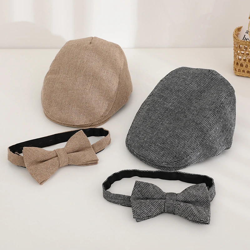 Ensemble de Chapeaux Béret pour Bébé Garçon et Fille, Bonnet à Nministériels d, Accessoires pour Enfant de 1 à 3 Ans, Nouvelle Collection Automne