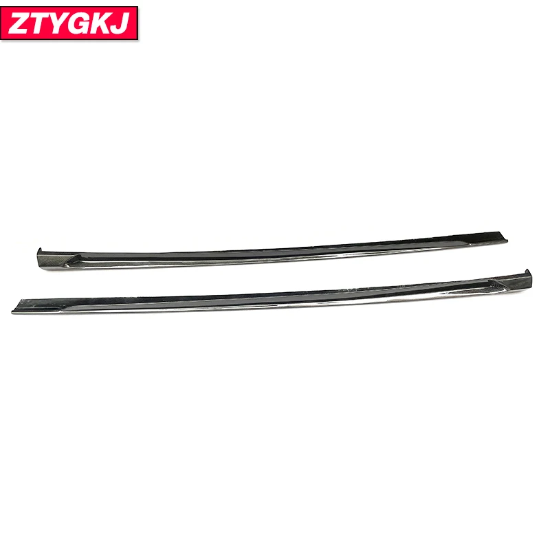 L Style 2 PCS High Quality Carbon Fiber Side Skirts Lip Extensions Trims For BMW X6 G06 Tuning 2020 Up