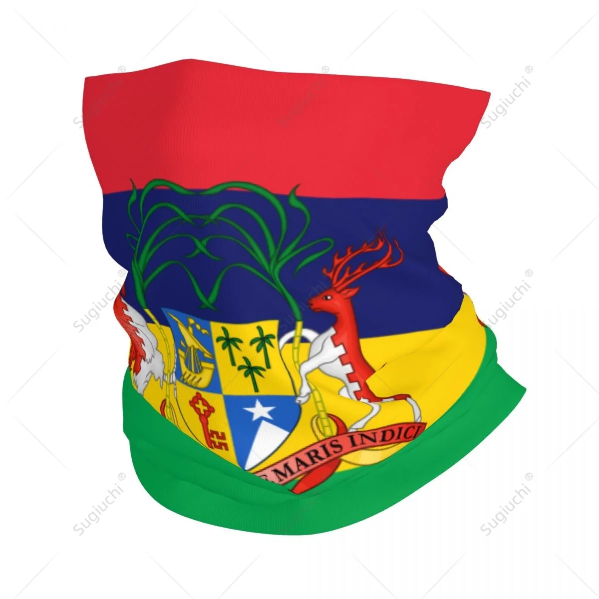 Unisex Mauritius Flag Neckerchief Scarf Neck Face Mask Scarves Neck Warmer Seamless Bandana Headwear Cycling Hiking - view 3