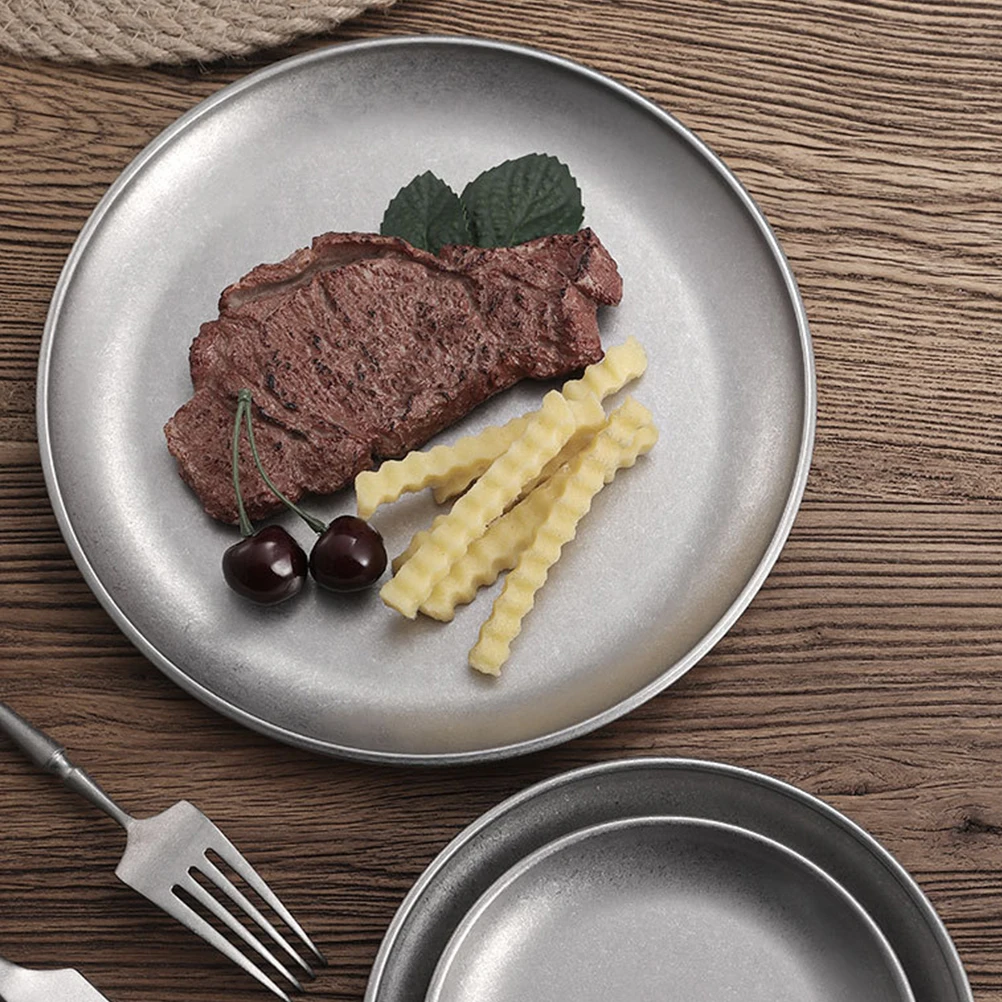 

Barbecue Plate Stainless Steel Roasting Pan Baking Tray Reusable Pie Pizza Griddle Bbq Food Safe Material Kitchen Bar