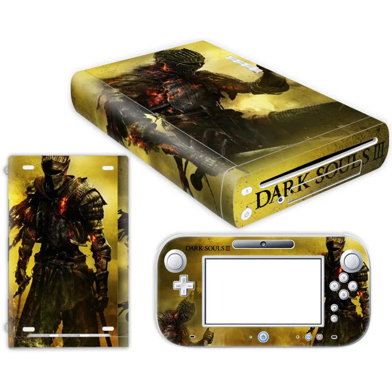 Set stiker Decal Wii U, tema kartun, cakupan penuh, bahan PVC tahan air, tahan lama