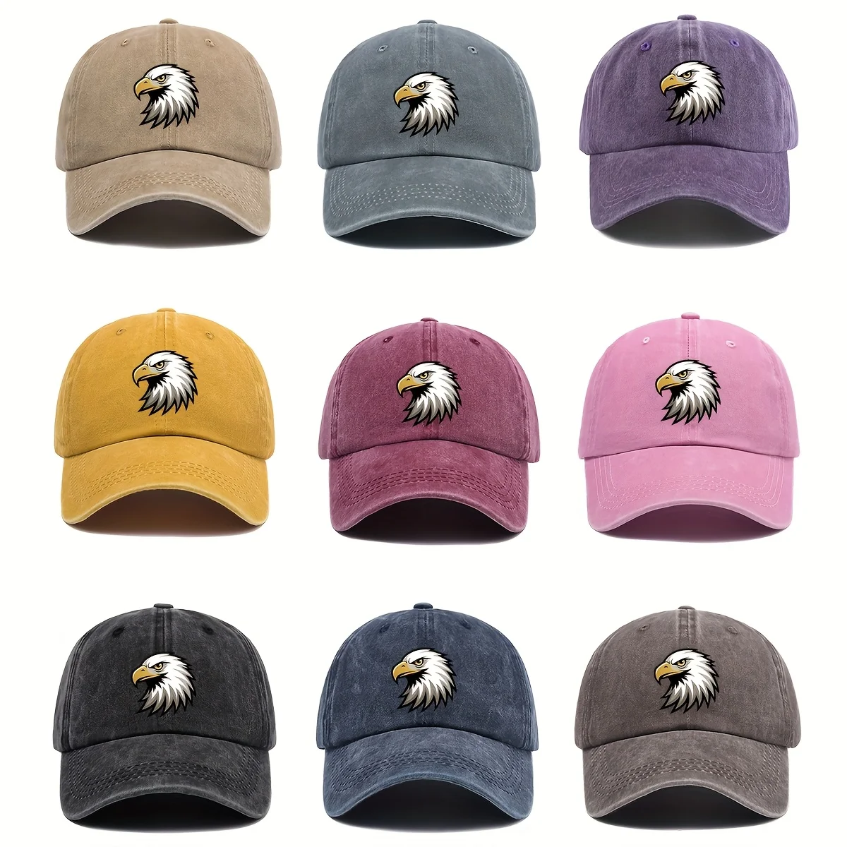 

Ashionable Cartoon Eagle Print Baseball Caps for Both Men and Women,Multifunctional Sun Hat Suitable Foroutdoor Exploration