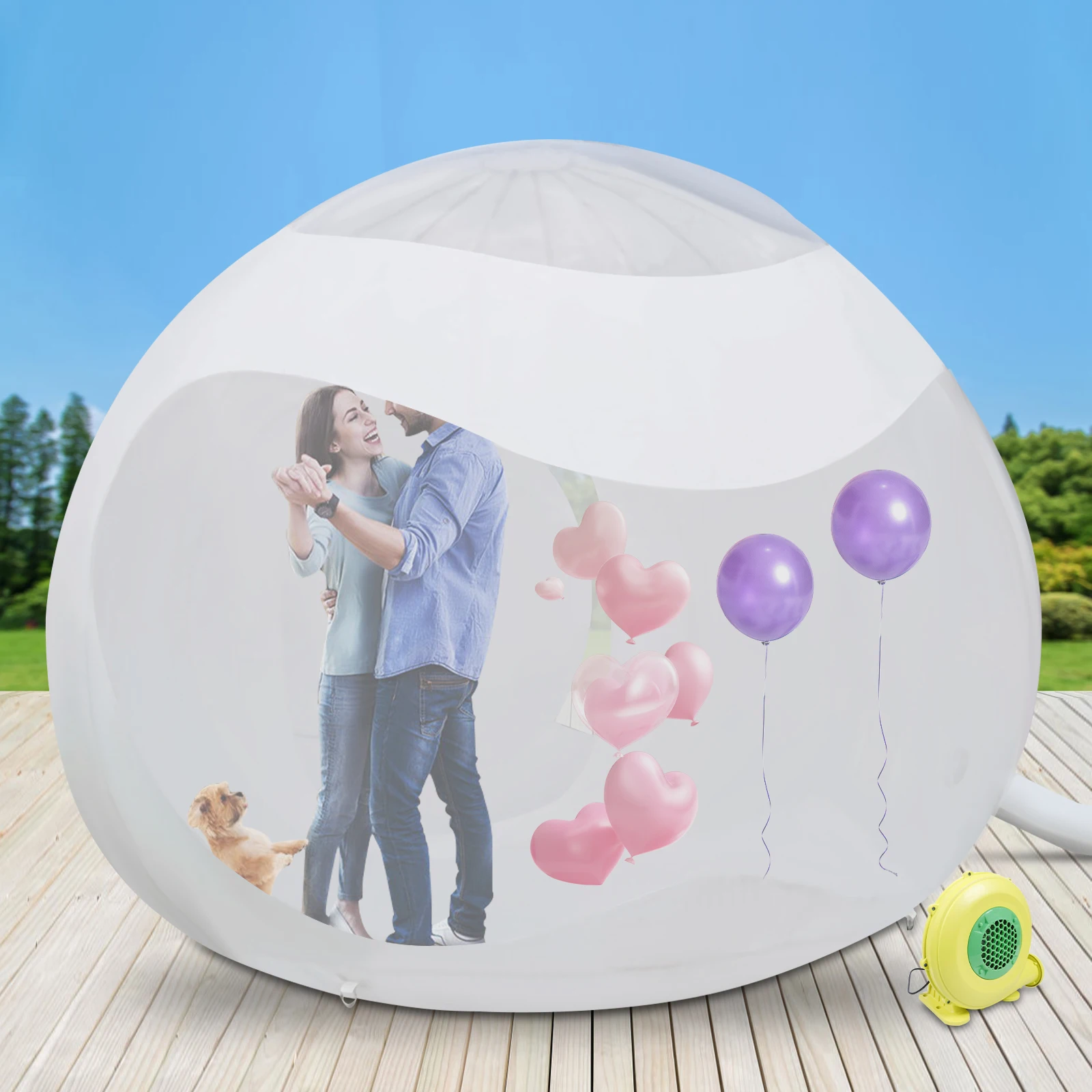 Bubble House Inflatable Bubble House Bubble Tent Heart-Shaped Shape Outdoor Events Such As Play Parties Gatherings Weddings