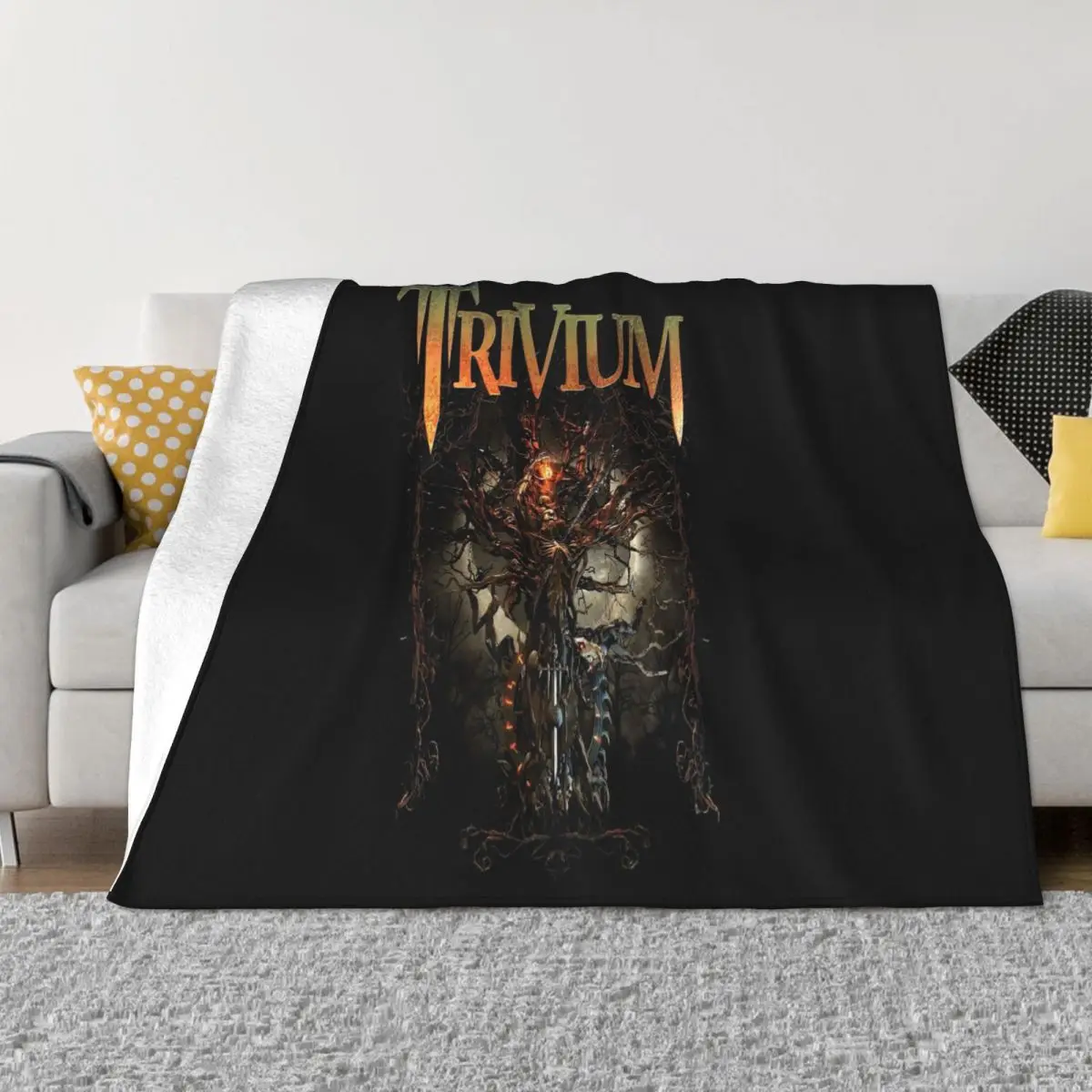 Trivium American Heavy Metal Band Sizes S To 6Xl Design Cartoon Character Anime On Sale Trend Throw Blanket