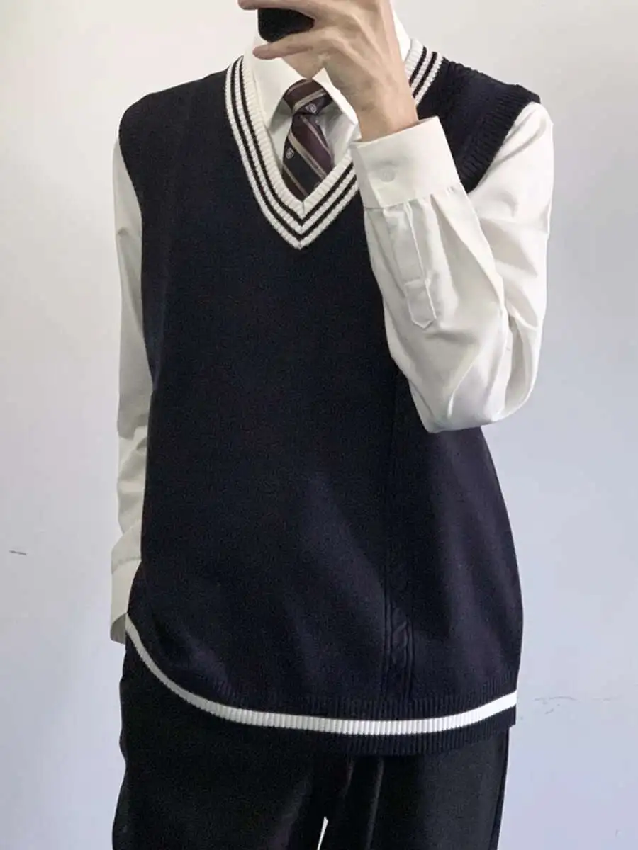 4 pezzi uniforme scolastica college Suzuki uniforme scolastica JK DK giacca gilet maglione uniforme di classe per uomo e donna