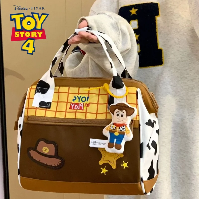 Hot Disney Cartoon Toy Story Woody Cosplay Bag Outdoor Shopping Large Capacity Buzz Lightyear Handbag Cartoon Big Bag Gifts