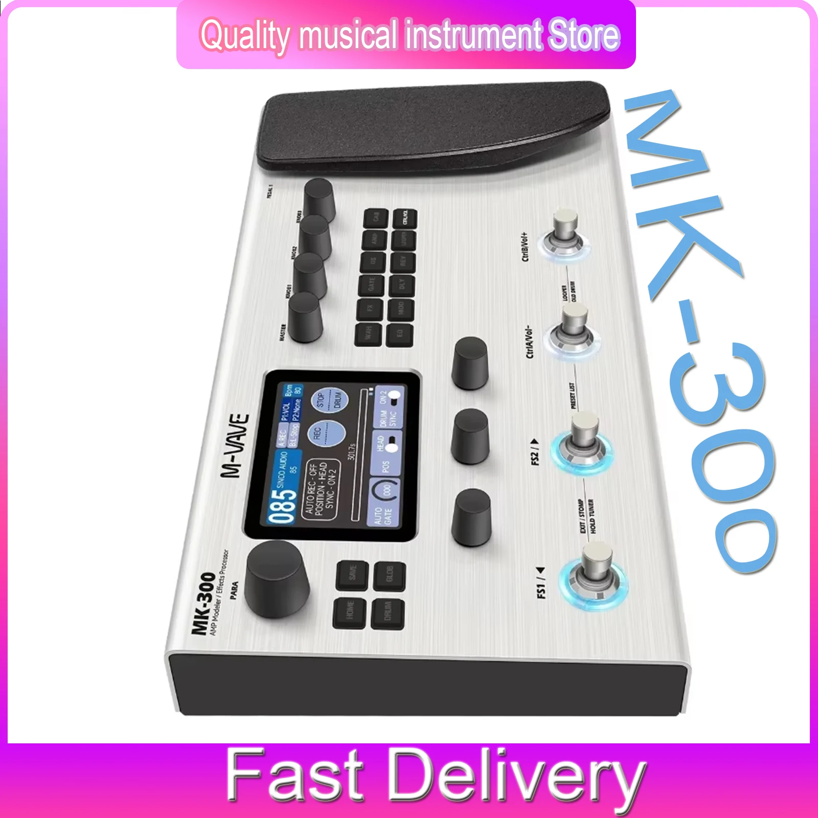 Looper Pedal Guitar - M-VAVE MK-300 기타 멀티 이펙트 프로세서