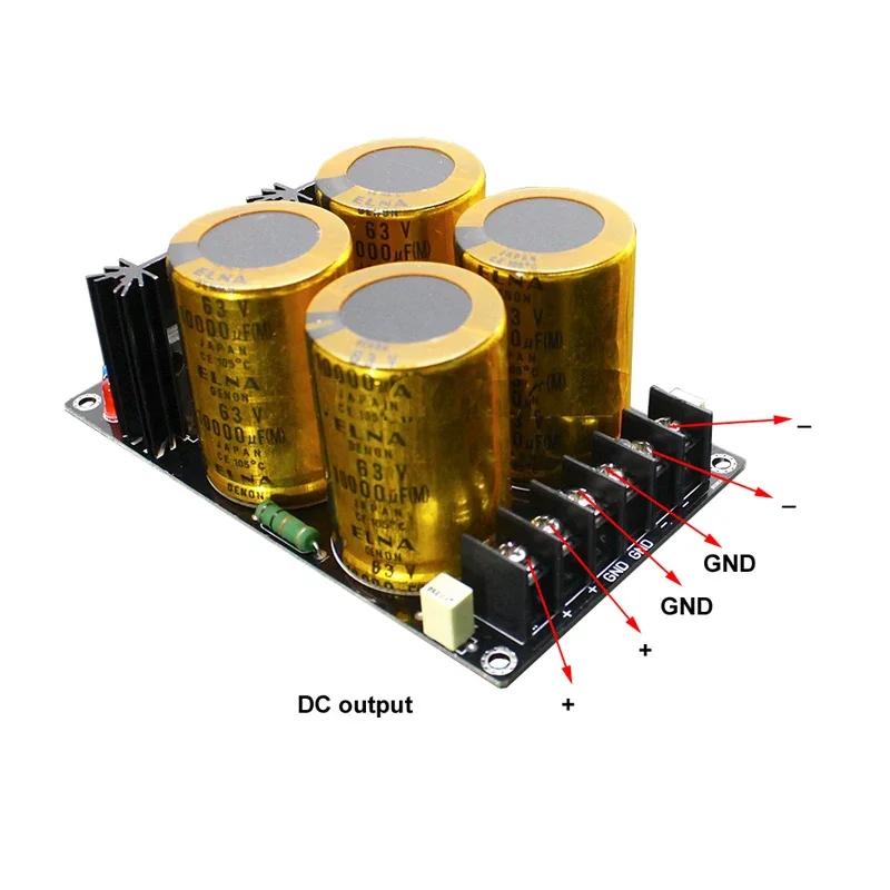 LUSYA-Placa de fuente de alimentación de filtro rectificador Schottky para amplificador, condensador montado en oro de 4 piezas, ELNA 120A 63V 10000UF