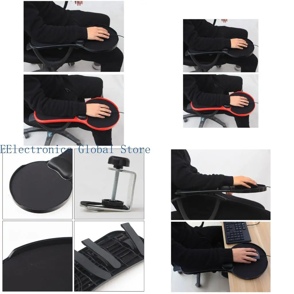 

462B Thickened Plastic Mouse Pad With Rotating Base Slip Resistant Ergonomic Wrist Support For Computer Workstations Gaming
