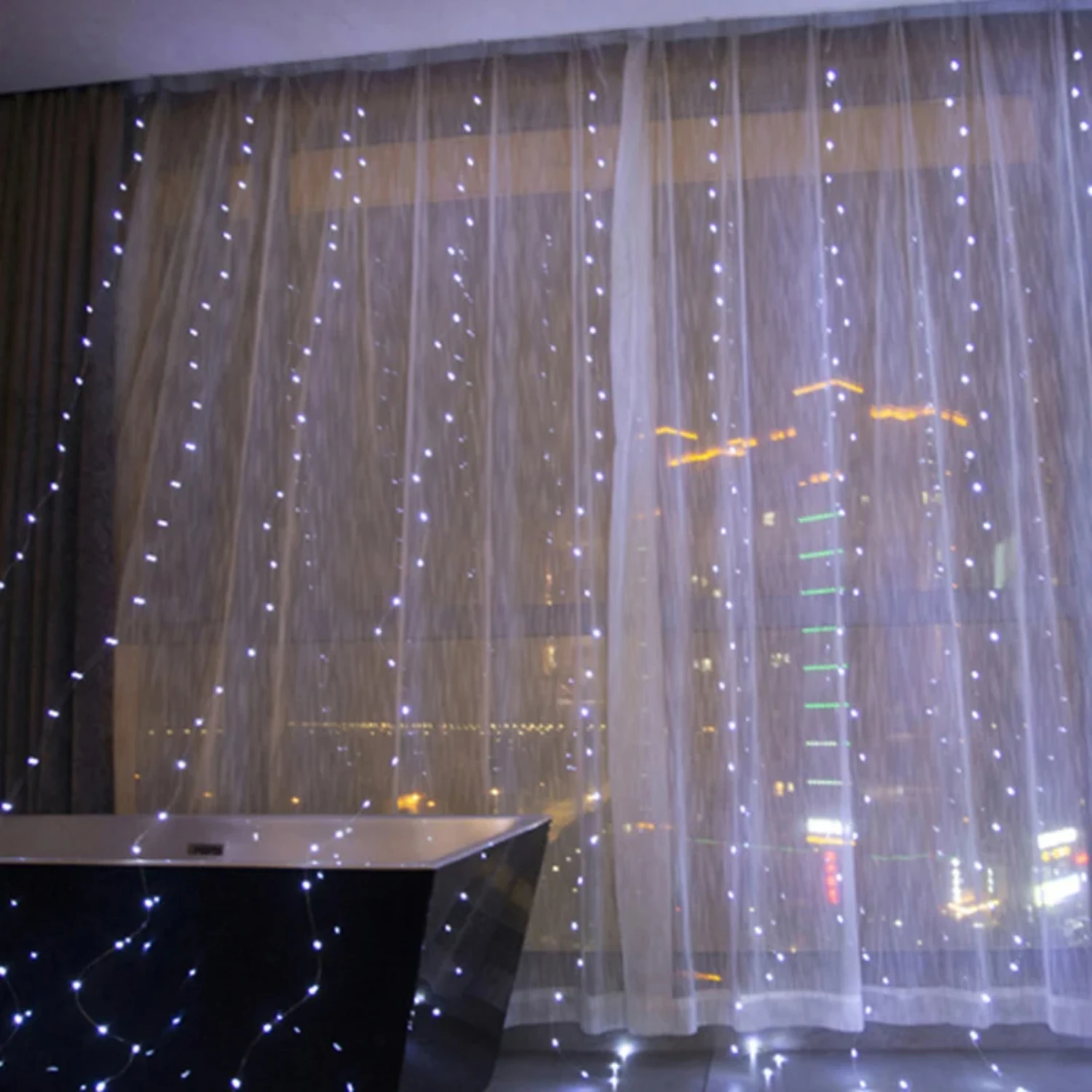 Cortina de luces de Navidad, guirnalda de hadas, decoración de dormitorio, boda, Ramadán, 5m, nuevo