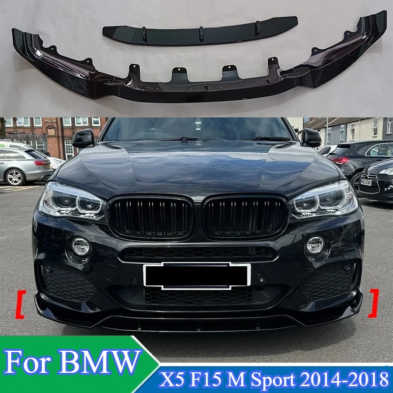 Para BMW X5 F15 M Sport 2013 2014 2015 2016 2017 2018 divisor de parachoques delantero de coche alerón difusor cuerpo Kits accesorio Tuning