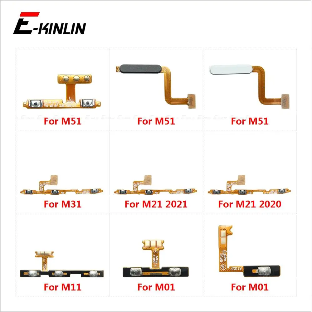New Mute Switch Power Key Ribbon Repair Parts For Samsung Galaxy M01 M11 M21 M31 M51 ON OFF Volume Button Control Flex Cable