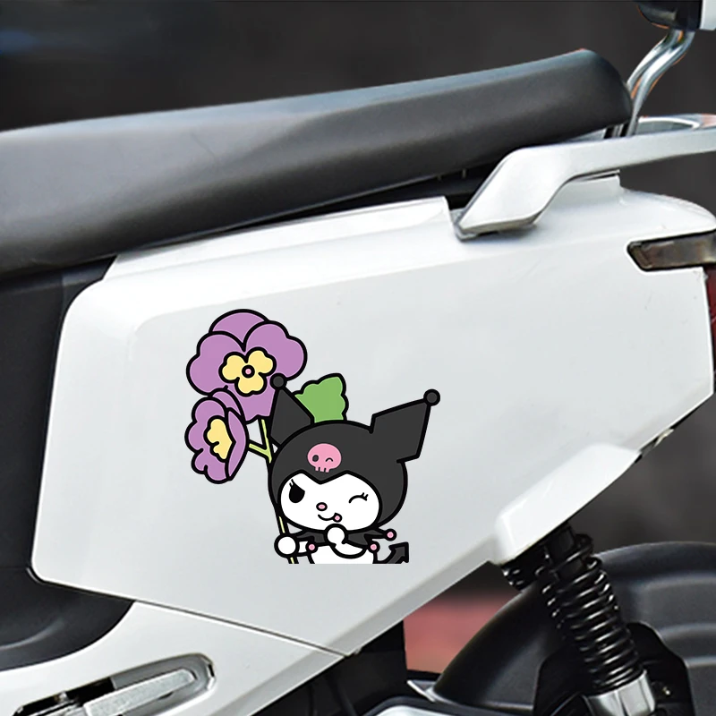 Sanrio Cute My Melody Hello Kitty Car Sticker Pompompurin Kuromi Kawaii Body Decoration Sticker Kids Toy Birthday Gift