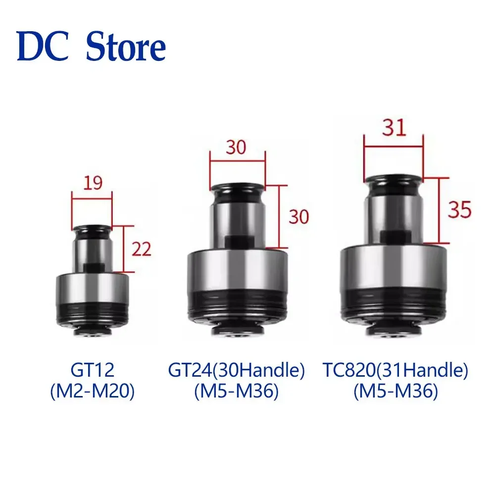 GT12 GT24 TC820 Tapping Chuck MT3 MT4 BT30 BT40 BT50 Torque Overload Protection Tapping Tap Chuck Telescopic Tool Bracket Collet