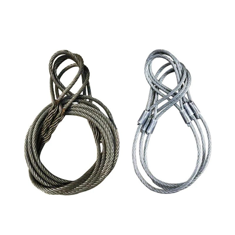 High Tensile Wire Rope Lifting Sling 7.7mm Splice/indenter Wire Rope Lifting Sling For Lifting