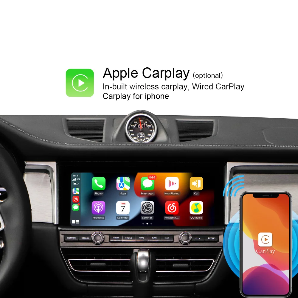 

Hualingan for Porsche Apple CarPlay wireless Android Auto Porsche Macan Cayenne 911 pcm5 YouTube video Android AI box 128g