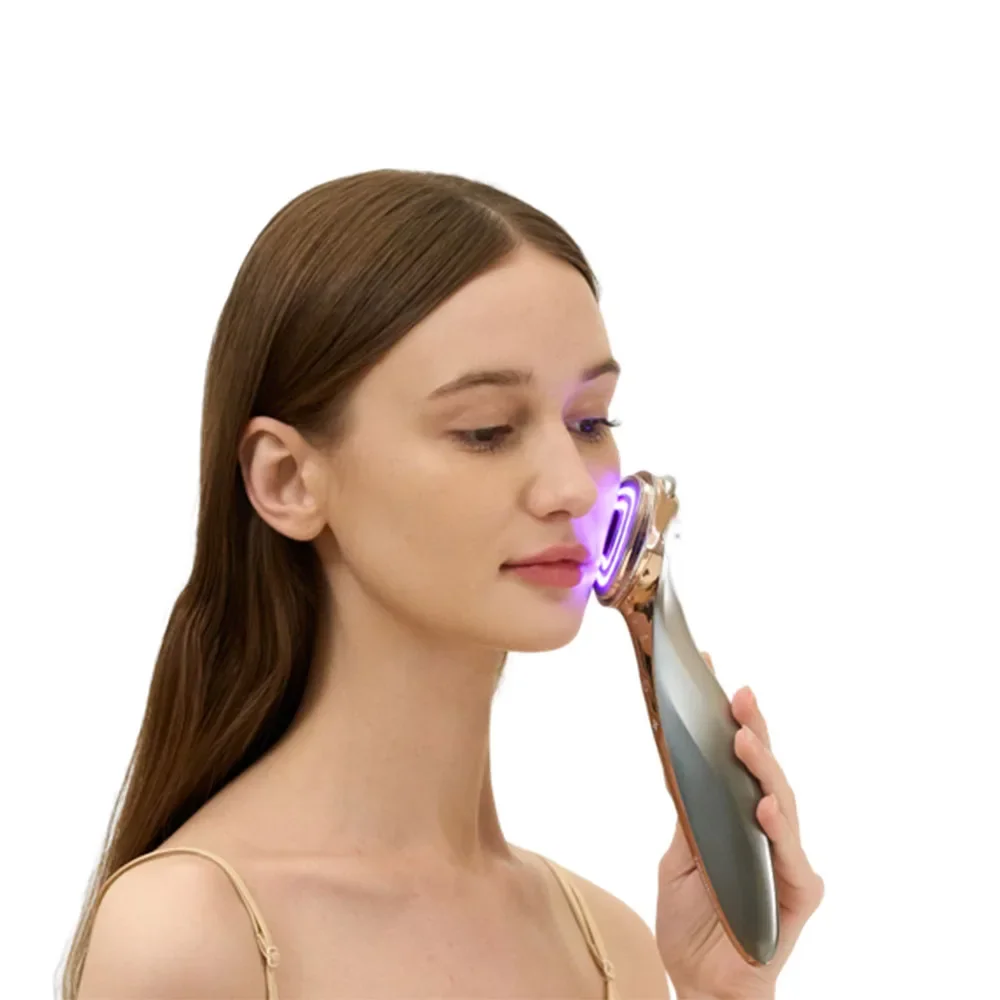 TOUCHBeauty Newest multi-function RF EMS Red Blue light therapy Hot and Cold Ionic Sonic vibration beauty device for anti-aging