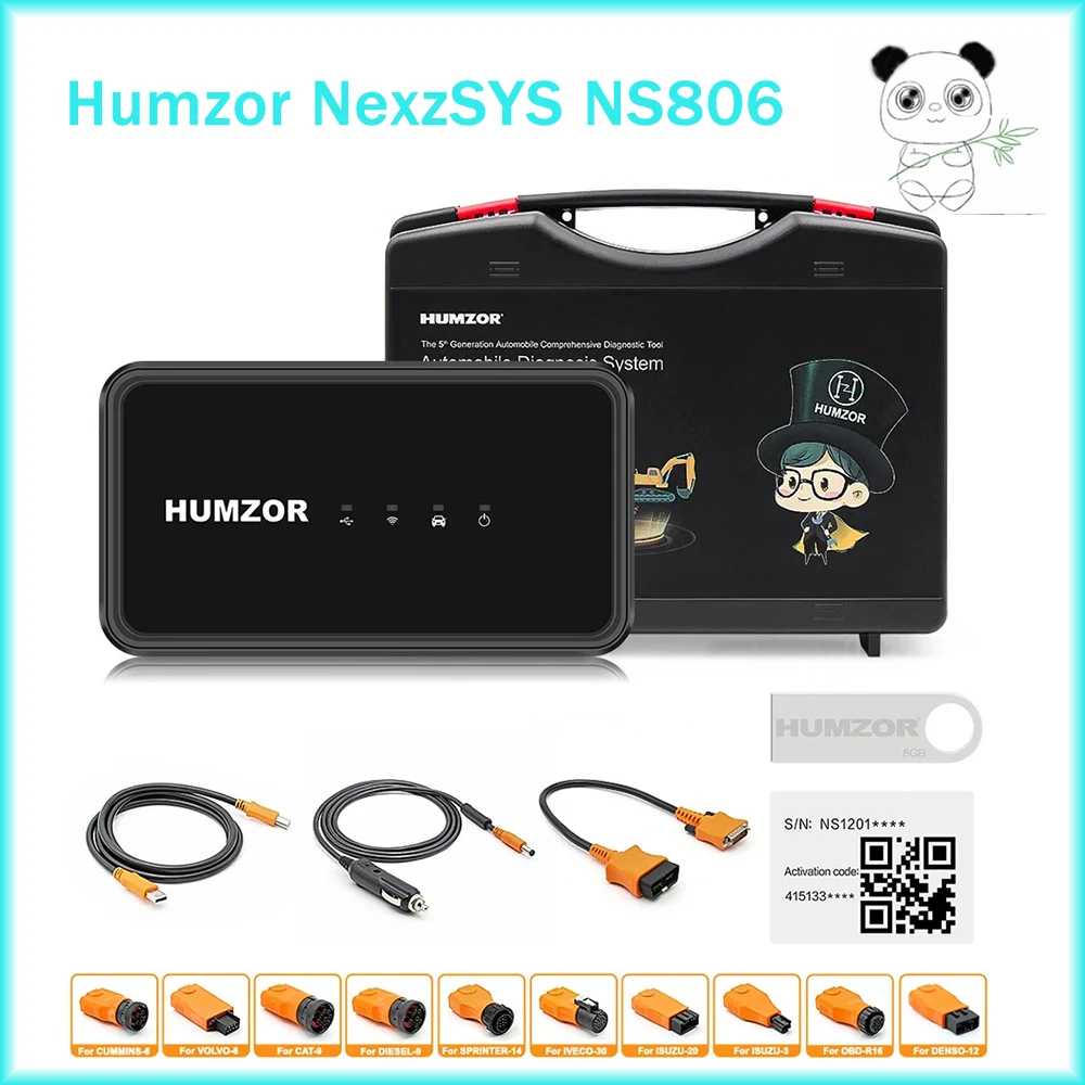 

Humzor NexzSYS NS806 obd2 scanner for Truck Full System 24V OBD 2 Diagnostic Tool Heavy Duty Auto Scanner Multi-language