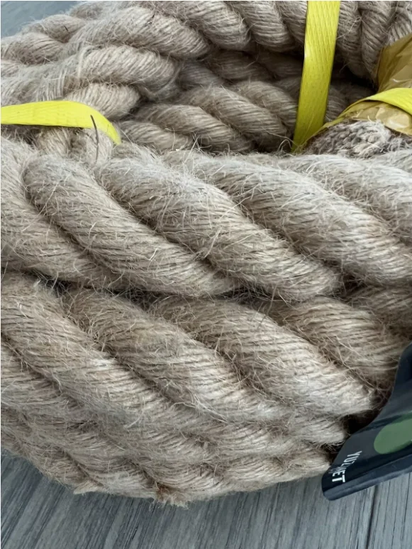 40mm x 1/2/3/4M Natural Jute Rope Hemp Rope Strong Jute Twine for Crafts Gardening Hammock Decorating