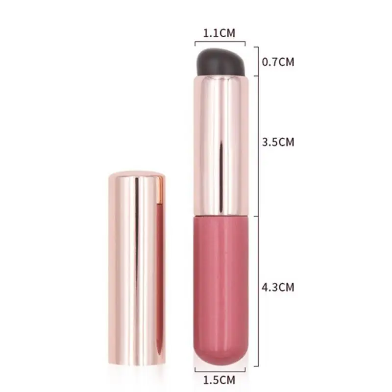 Juego de brochas de silicona de alta elasticidad, 2 piezas, para lápiz labial, bálsamo labial y corrector