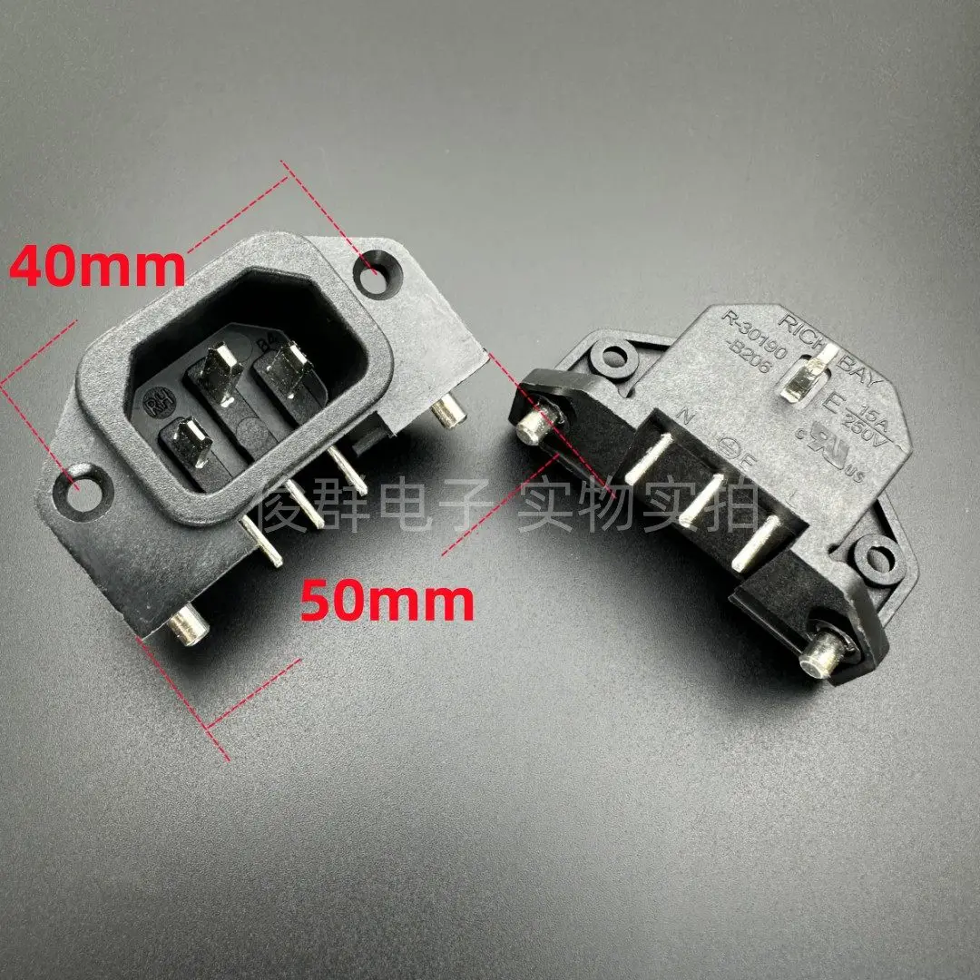 

10 шт./компл. Тайваньская силовая розетка R-30190-B206, AC, штекер, 15А, нестандартный тип