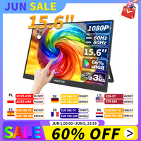 HGFRTEE 15.6 Inch Touch Portable Monitor ADS-IPS 1920*1080P 300cd/m2 Extended Display for Laptop Second Screen XBox PS4/ 5