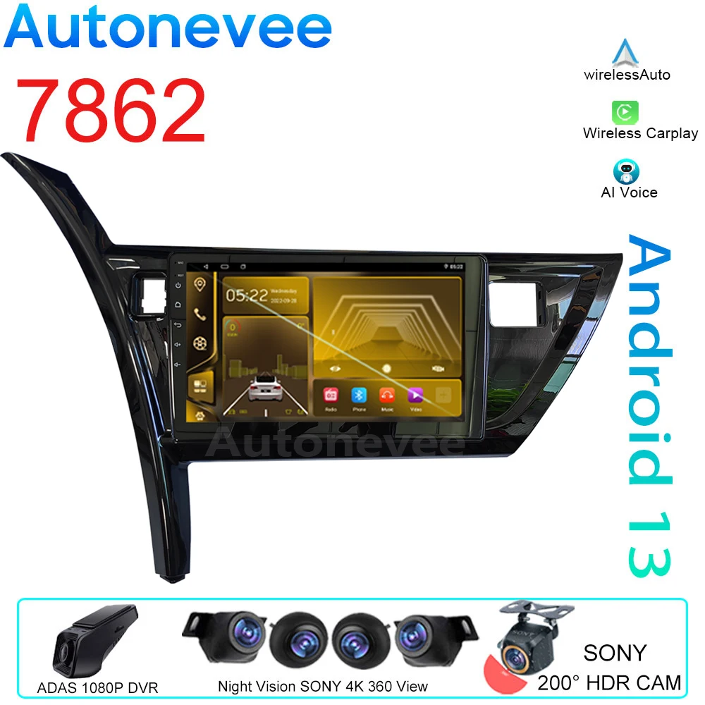 

7862 4G FOR TOYOTA ARUIS 2013-2016 Video Player Android Auto IPS Car Radio GPS Navigation Multimedia Stereo Carplay No 2din DVD