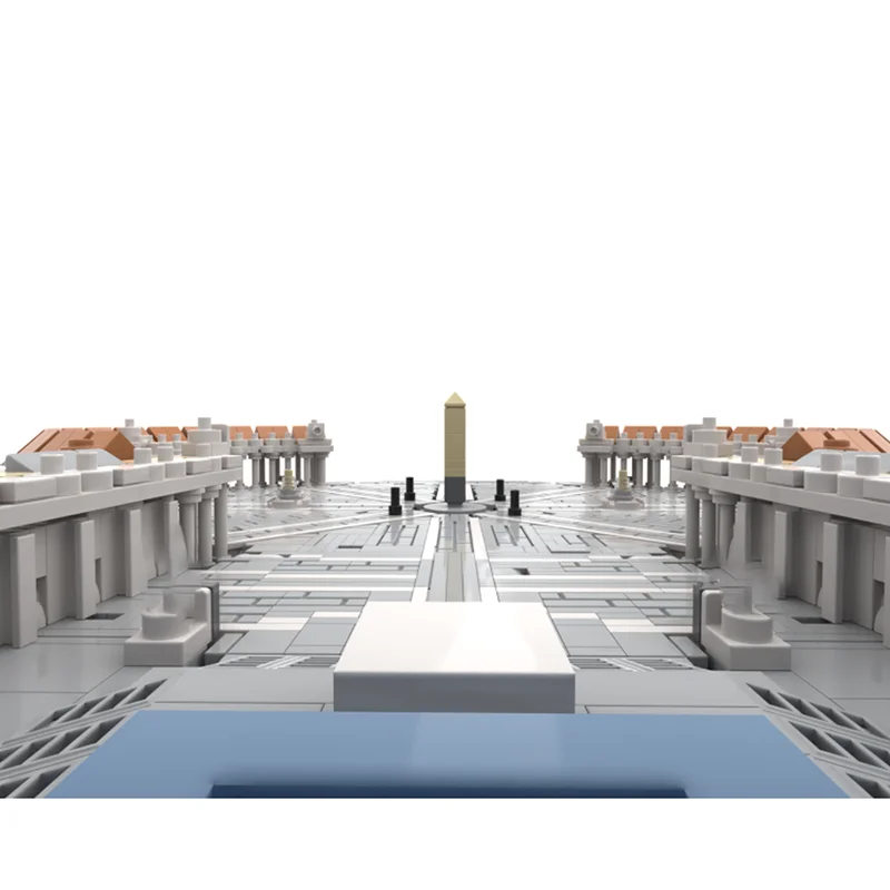 مدينة شارع عرض Moc قوالب بناء وحدات سانت بيتر مربع 1:800 التكنولوجيا وحدات كتل عيد الميلاد مجموعة لتقوم بها بنفسك لعبة الهدايا #3