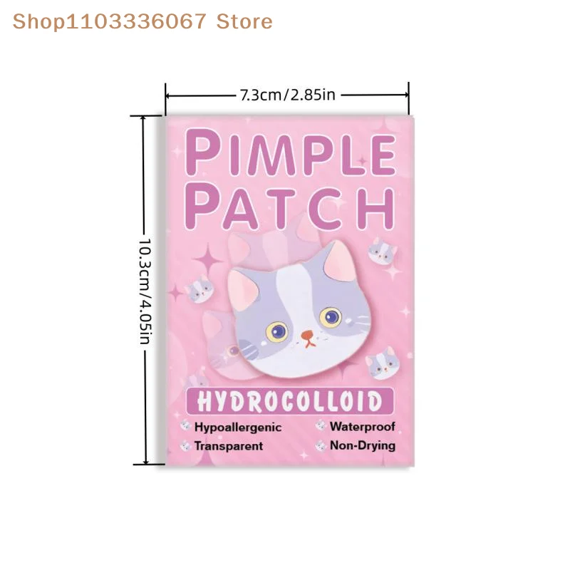 

[HB]600 Pcs Cat Shaped Acne Treatment Sticker Colorful Acne Cover Removal Pimple Patch Anti-Acne Hydrocolloid Sticker