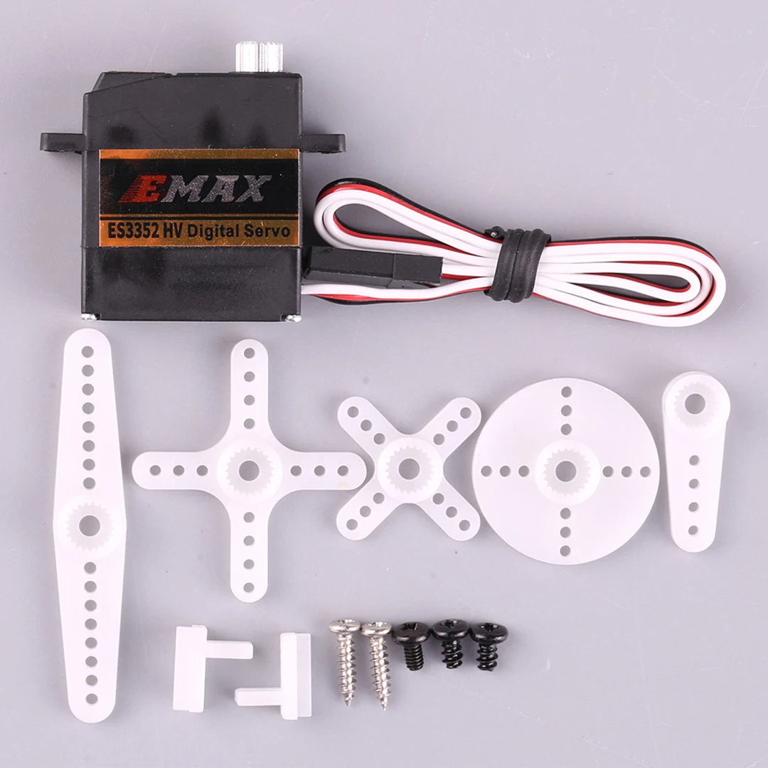 EMAX ES3352HV Servo digitale per ingranaggi in metallo ad alta tensione per tutti gli usi 12g 9mm MINI per accessorio per moduli RC per auto Robot per aeroplani