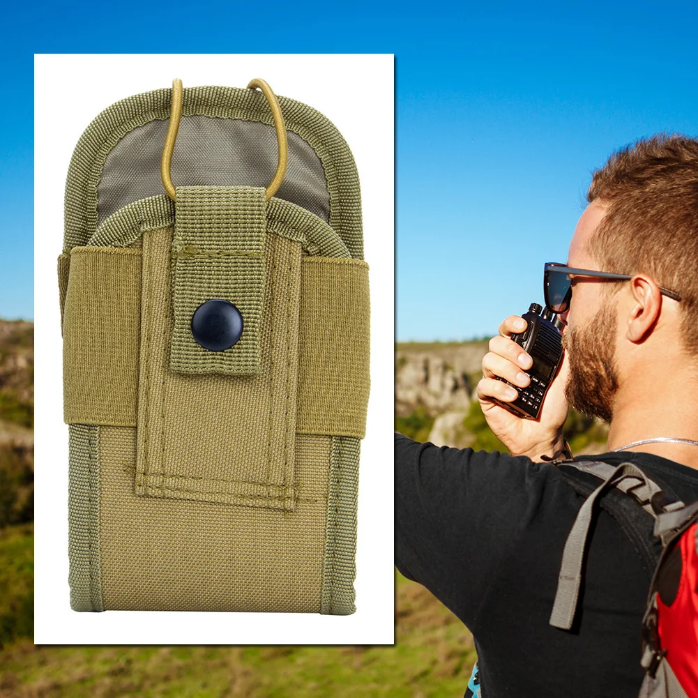 600D Nylon Molle Pouch Tactical Molle Radio Walkie Talkie Pouch Waist Bag Belt Pack Hunt Military Storage Case Walkie TalkieBag
