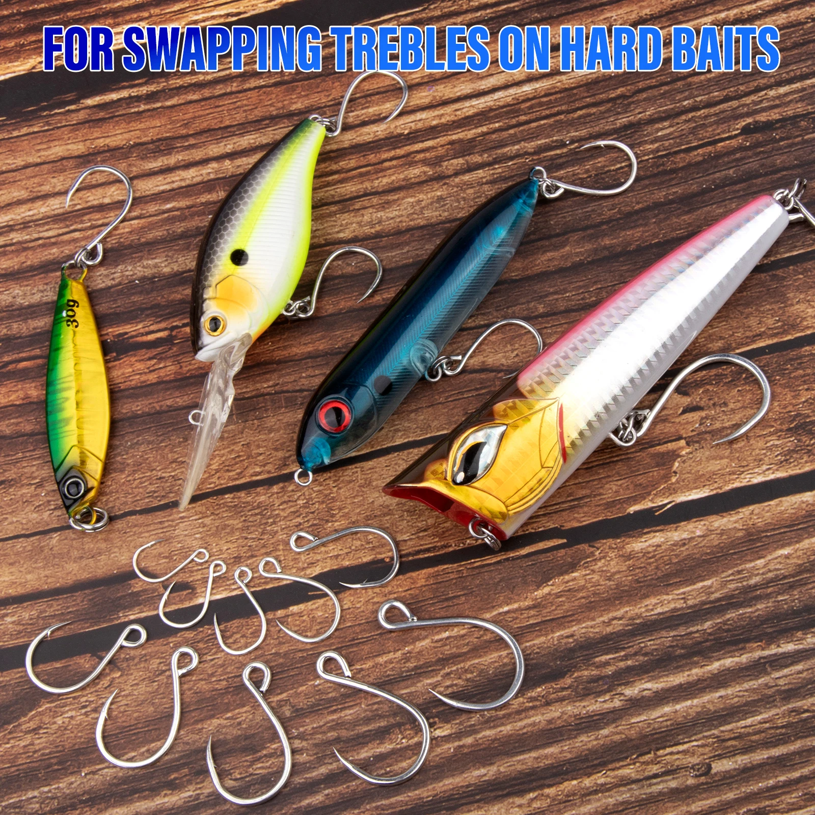Anzuelos Circulares Ojo Grande – Para Crankbait, Popper y Spinner - imagen 4
