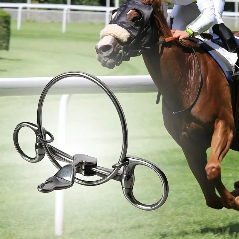 

ABJY-Horse Bit Stainless Steel Mouth Comfort Bit Training Equipment Equestrian Supplies Snaffle Bit For Outdoor Horse