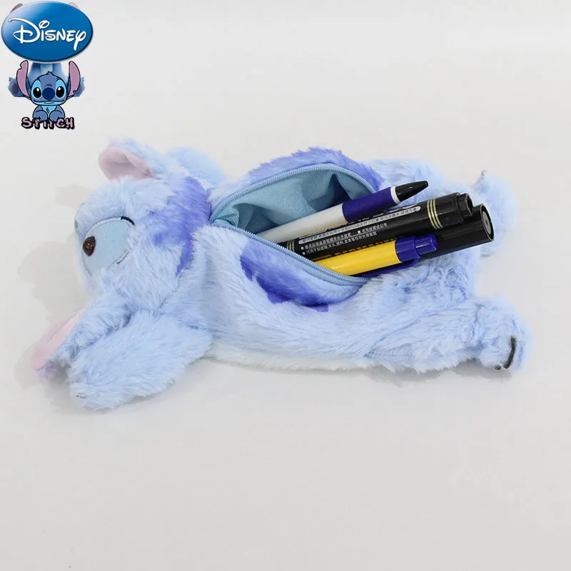 Stitch Plush Cute Pencil Case Disney Anime Kawaii Pen Bag Kids School Home Stationery Box Lilo & Stitch Plush Bags Kids Gift Toy