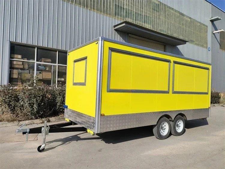 Customized Mobile Food Trailer With Fully Hot Dog Equipment And Ice Cream Start Business With Tow Bar