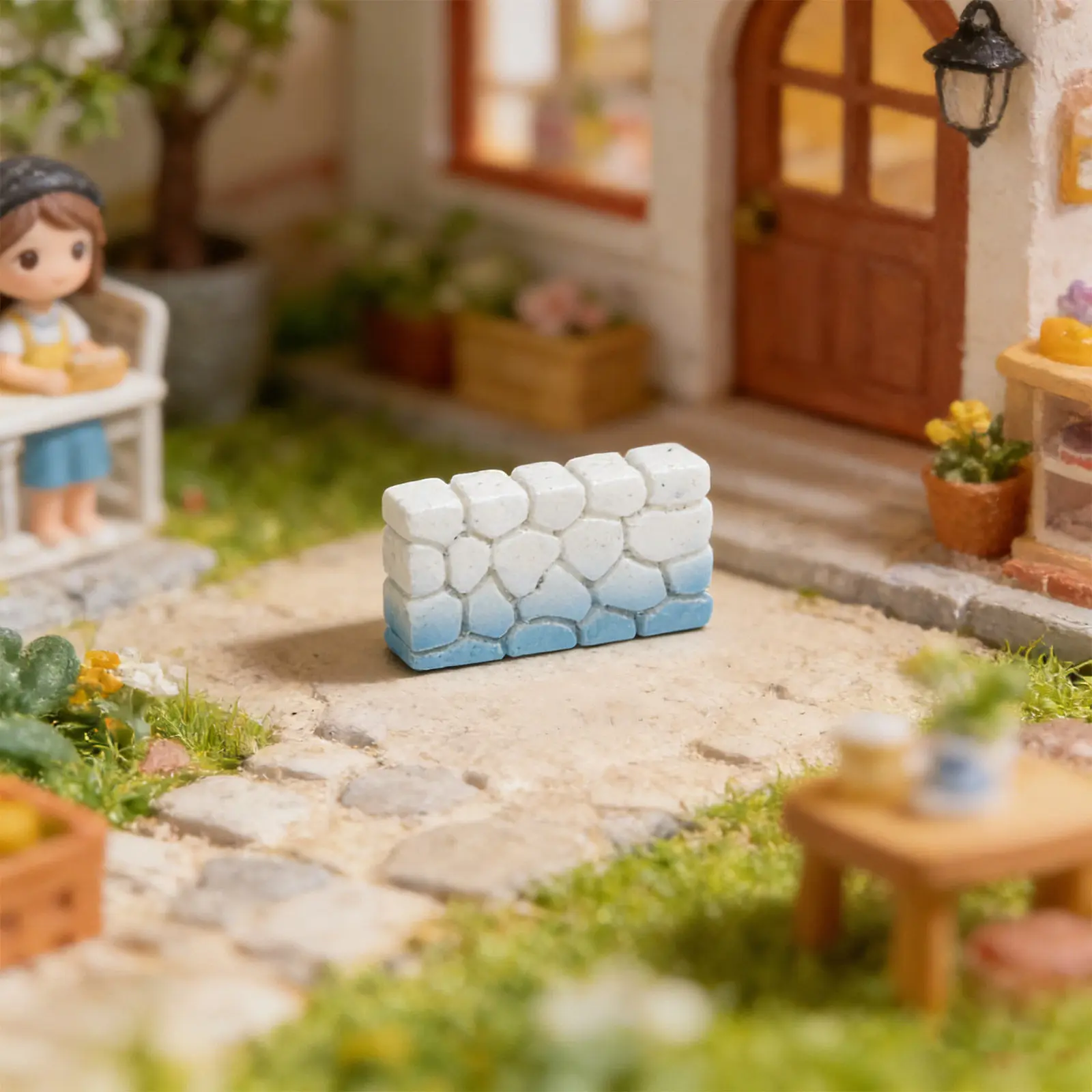 

50Pcs Miniature Garden Fence Resin Micro Landscape Ornaments DIY Fairy Garden Accessories Tiny Dollhouse Fence Decorative