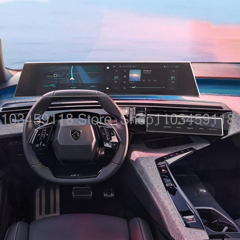 

TPU transparent protective film For Peugeot E-5008 E-3008 2024 2025 21 inch Car GPS Navigation Dashboard car anti-scratch film