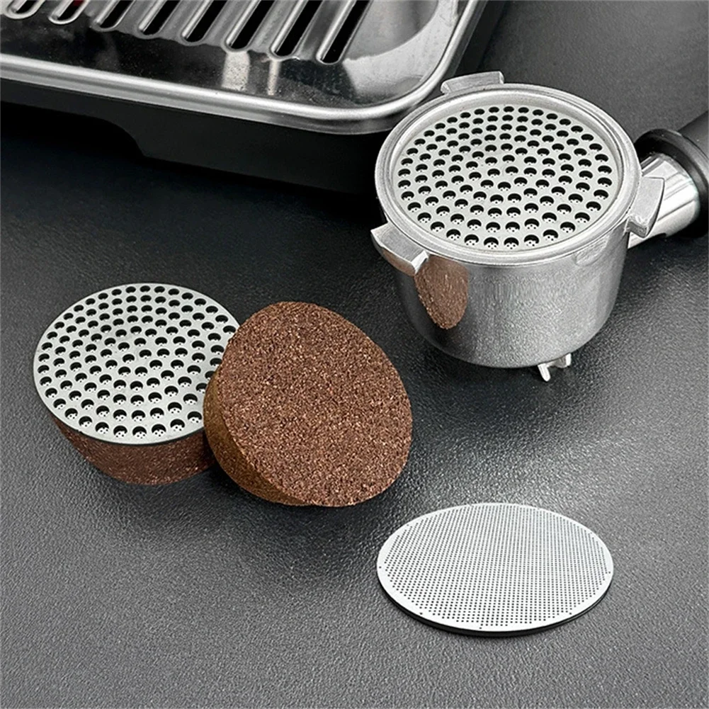 Double Layer Stainless Steel Espresso Coffee Portafilter Puck Screen Visible Results Effective Diversion 51/53 5/58 5mm