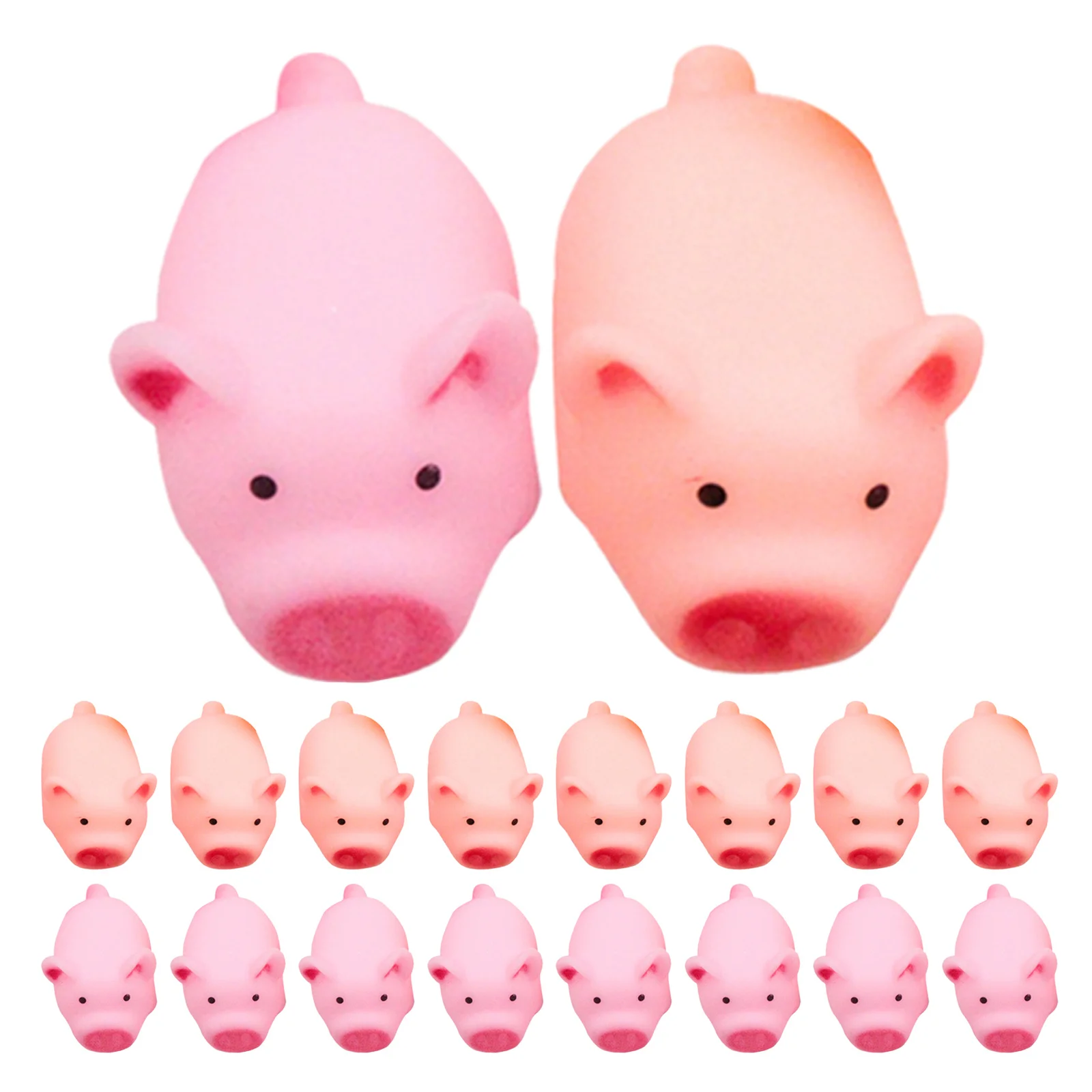 

40Pcs Baby Shower Pink Mini Squishy Pig Squeaky Bath Animal Noise Maker for Birthday Halloween Party Soft Animal Toys