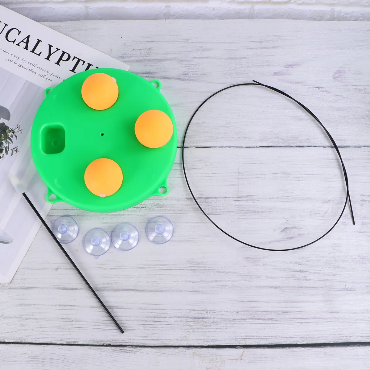 1 Juego de Mini dispositivo de entrenamiento de tenis de mesa, entrenador deportivo elástico para coordinación mano-ojo, juguete educativo al aire libre