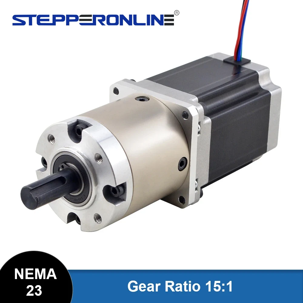 Nema 23 Geared Stepper Motor 2.8A 4-Lead Bipolar Gear Ratio 15:1 Planetary Gearbox 3D Printer CNC Robot