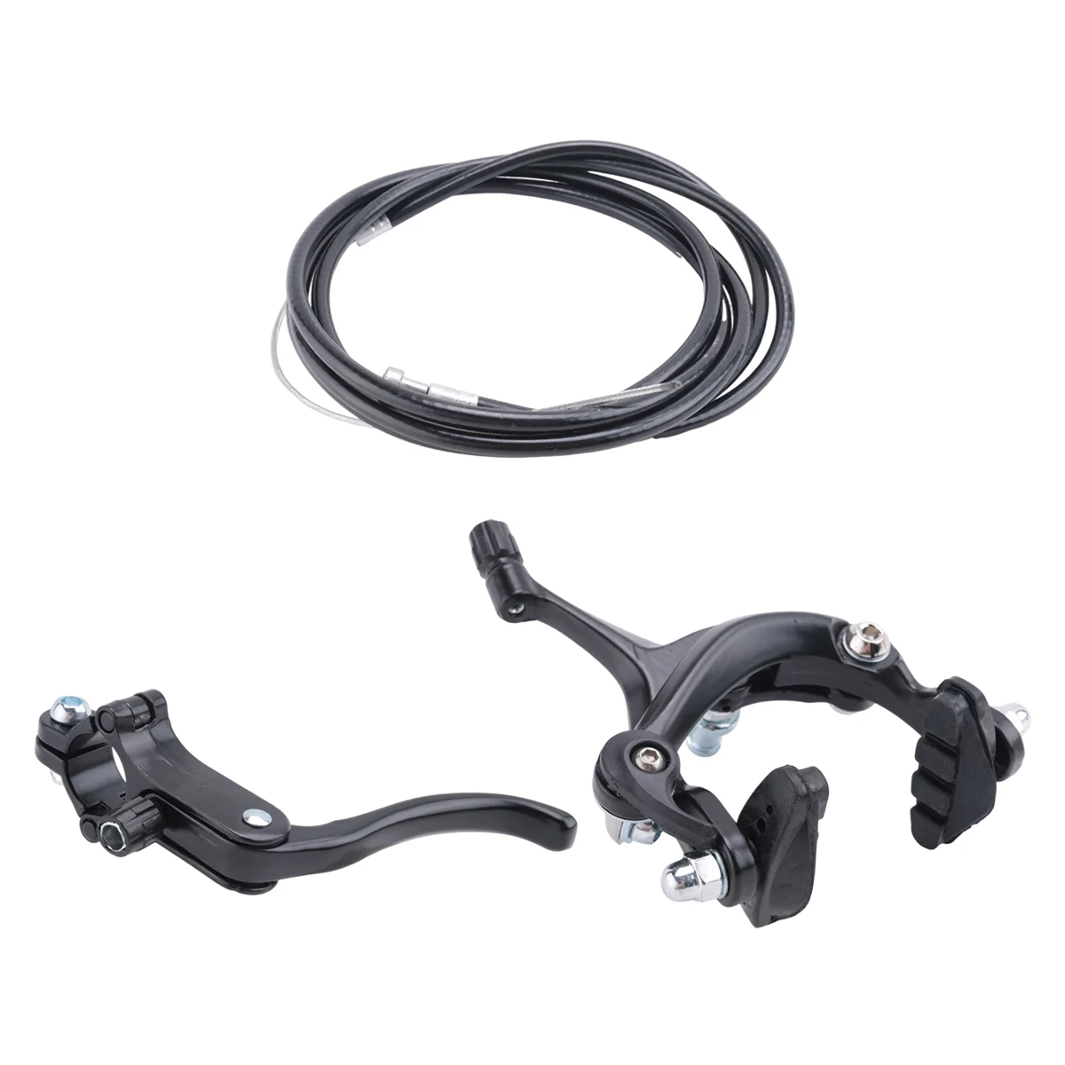 

New Rear Fixie Road Bike Cruiser Brake Set Bike Brake Kit Bike Caliper Brake Kit Side Pull Brake Set For Most Fixie Bike Black